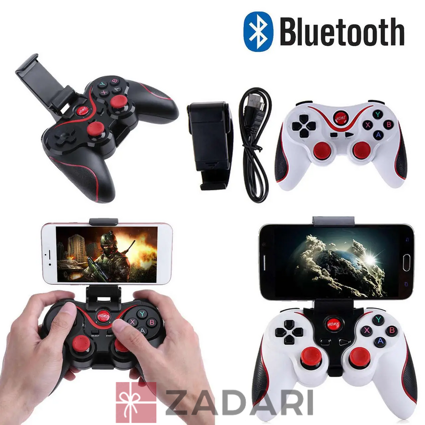 Геймпад Terios Х3 беспроводной с Bluetooth и держателем для телефона, IOS, Android DFG01-WER03