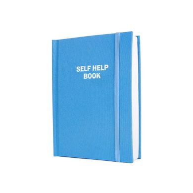 Потайная фляга в книге, нержавеющая, Self help book, голубая