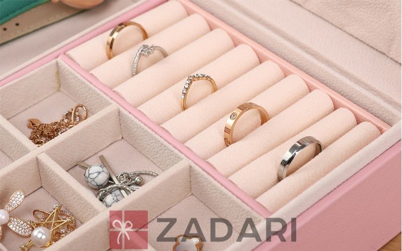 Шкатулка хранения украшений  23 х 17 х 8,5 см розовая ZX-0087Pin