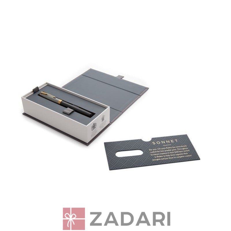 Перьевая ручка Parker SONNET 17 Black Cisele Silver GT FP F 87 311
