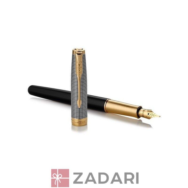 Перьевая ручка Parker SONNET 17 Black Cisele Silver GT FP F 87 311