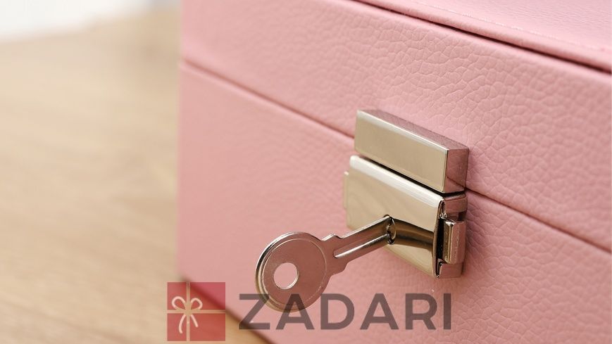 Шкатулка хранения украшений  23 х 17 х 8,5 см розовая ZX-0087Pin