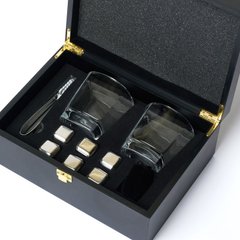 Подарунковий набір для віскі (2 склянки, кубики для віскі 6 шт та щипці) 980041