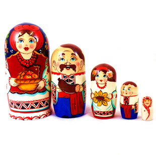 Матрешка 5-х девочка украинка 14 см Grand Present М-20
