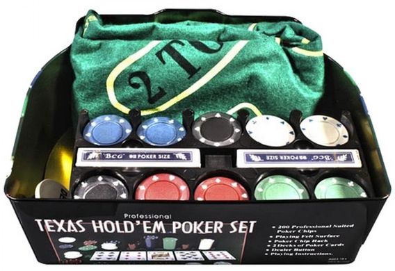 Набор для игры в покер Duke в оловянном кейсе 200 фишек TC04201C