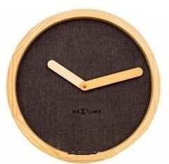 Часы настенные Nextime "Calm Brown"/ 30 cm/ дерево/коричневый 3155BR