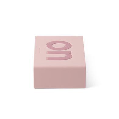 Будильник FLIP+ OFF/ON, резиновый/10,4*3*6,5 cm/розовый