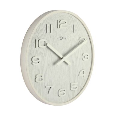 Часы настенные "Wood Wood Medium", белые