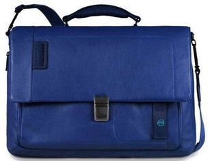 Портфель Piquadro с отдел. д/ноутбука/iPad/iPad Air/iPad mini со съемным ремнем PULSE/Blue CA3111P15_BLU