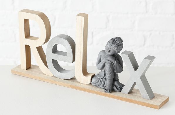 Декоративний напис із фігурою Будди (Home/Relax) МДФ 38*16 см 1020837