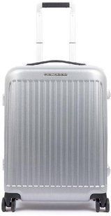 Чемодан на 4-х колесах серебро Piquadro RELYGHT PLUS/Grey-Black S Маленький BV4425PC2P_GRN