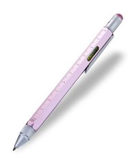 Ручка шариковая-стилус Construction с линейкой, розовый