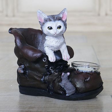 Подсвечник и карандашница кот в ботинке ПП701 цв