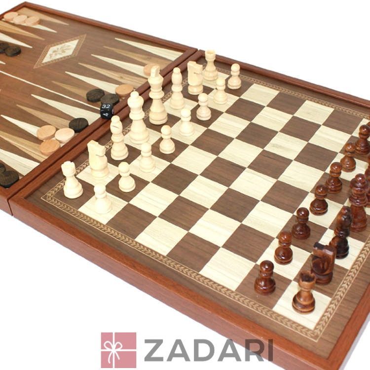 Шахматы + нарды + Шашки 3 в 1 Manopoulos 088-3601STP