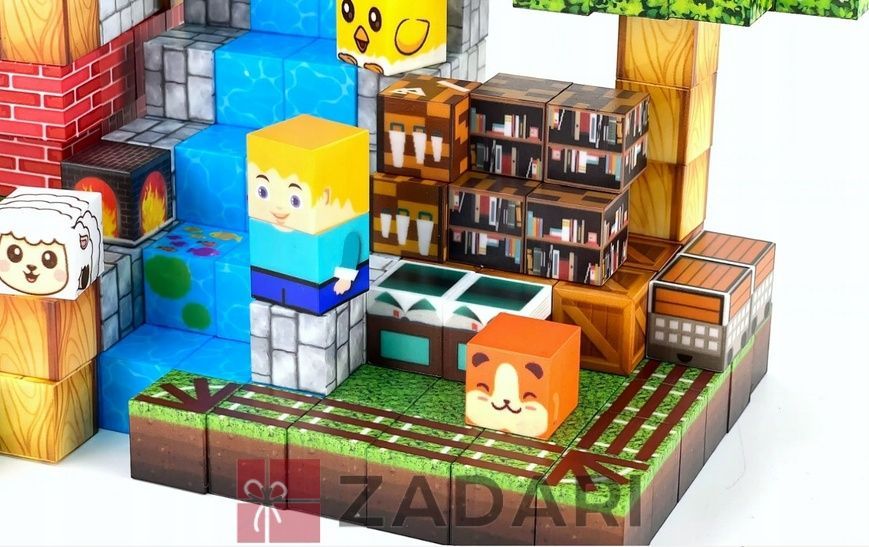Магнітний конструктор PIXEL 3D для дітей 200 деталей &ndash; магнітні кубики, піксельні блоки 2&times;2 см