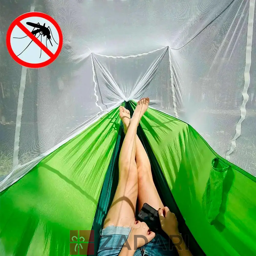 Гамак UKC Hammock Net туристический с москитной сеткой до 200 кг Зеленый RYT09-AER01