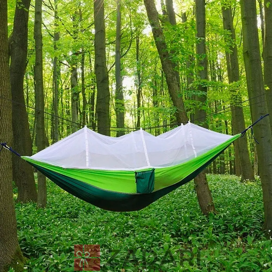 Гамак UKC Hammock Net туристический с москитной сеткой до 200 кг Зеленый RYT09-AER01