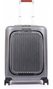 Чемодан на 4-х колесах серый Piquadro RELYGHT PLUS ZIP/Black-Tobacco S Маленький BV4426PC2PZ_NCU