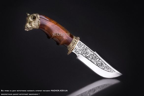 Набор рюмок "Козаки" с ножом "Дикий кабан" BergKoch в кейсе BK-7804