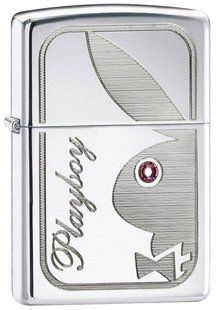 Зажигалка Zippo PLAYBOY JEWELLED EYE HIGH POLISH CHROME 24789