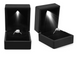 Футляр для кольца с подсветкой, коробочка с LED-подсветкой для украшений черная GH897-01