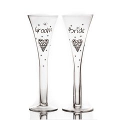 Набор бокалов для шампанского "Жених и невеста" в подарочной упаковке