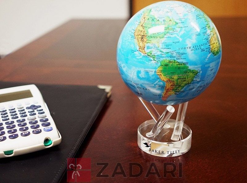 Гиро-глобус Solar Globe Mova "Физическая карта Мира" 11,4 см (MG-45-RBE)