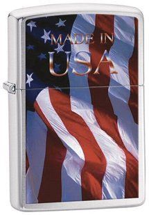 Зажигалка Zippo MADE IN USA BRUSHED CHROME 24797