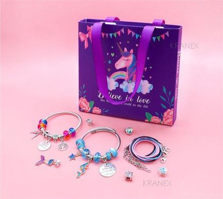 Детский набор для творчества, набор для создания шарм-браслетов, набор для изготовления украшений для девочек