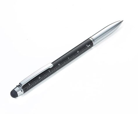 Шариковая ручка с линейкой и стилусом
