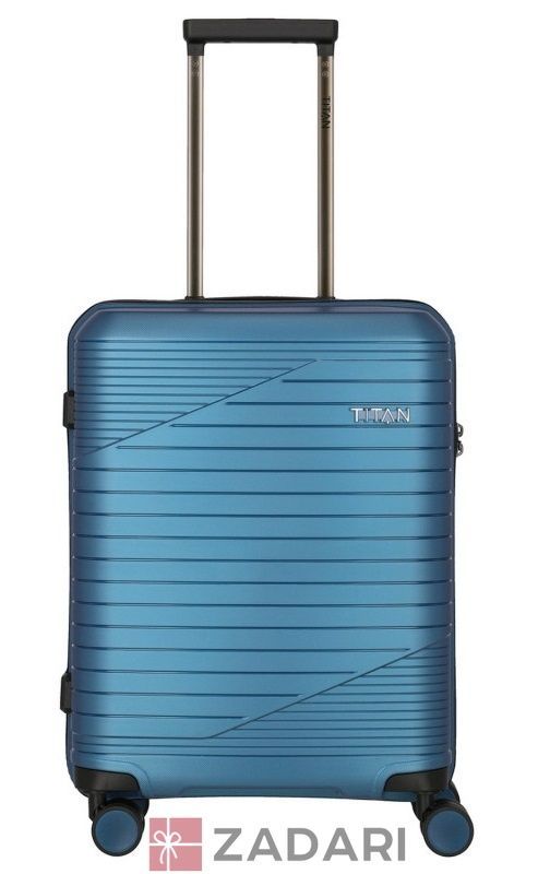 Валіза на 4 колесах Titan TRANSPORT/Petrol Metallic S Маленький синій Ti852406-22