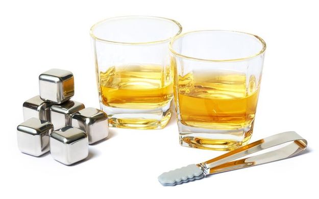 Подарочный набор для виски (2 стакана, кубики для виски 6 шт и щипцы) 980044