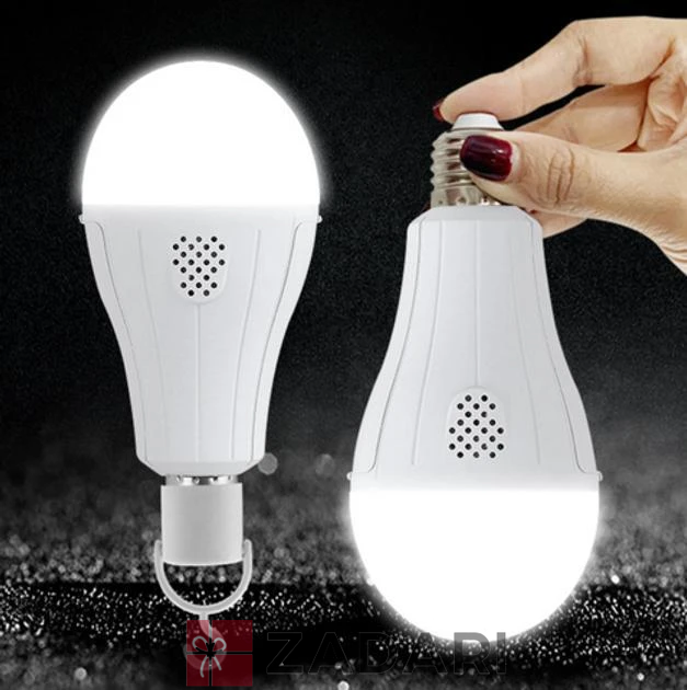 Автономна світлодіодна LED лампа 20 W працює без світла, аварійна з двома акумуляторами 18650 і гачком GHU01-XDR02