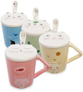 MUG-110 Прикольная кружка на подарок "Кошачьи мечты" в асс.
