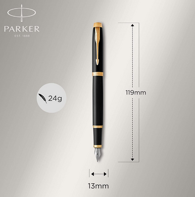 Ручка перьевая Parker IM 17 Black GT FP M 22 012