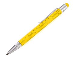Ручка шариковая-стилус Construction mini желтая