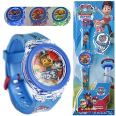 Детские наручные часы с подсветкой Щенячий патруль, часы с героями мультфильма Paw Patrol Маршал,Гонщик,Крепыж P359.AW