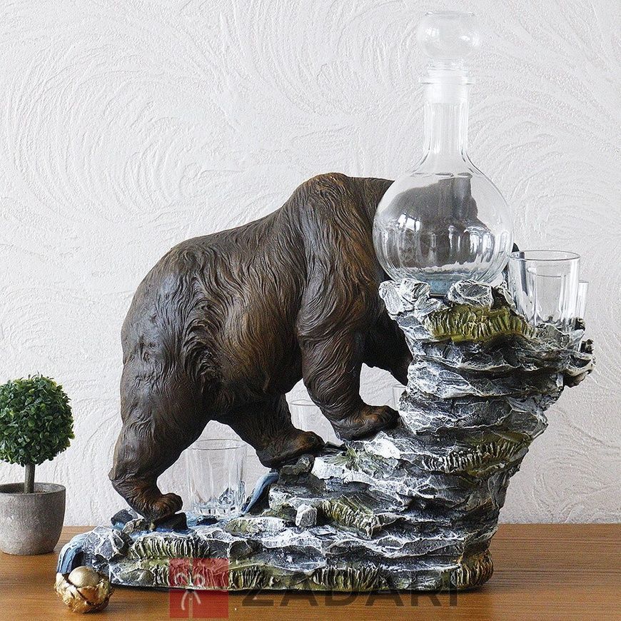 Штоф медведь ШП409цв